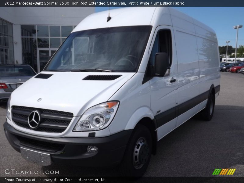 Arctic White / Lima Black Fabric 2012 Mercedes-Benz Sprinter 3500 High Roof Extended Cargo Van