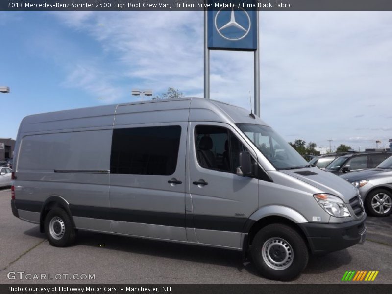 Brilliant Silver Metallic / Lima Black Fabric 2013 Mercedes-Benz Sprinter 2500 High Roof Crew Van