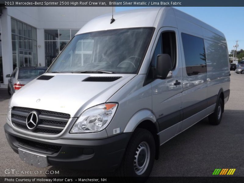 Brilliant Silver Metallic / Lima Black Fabric 2013 Mercedes-Benz Sprinter 2500 High Roof Crew Van