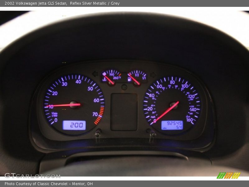 Reflex Silver Metallic / Grey 2002 Volkswagen Jetta GLS Sedan