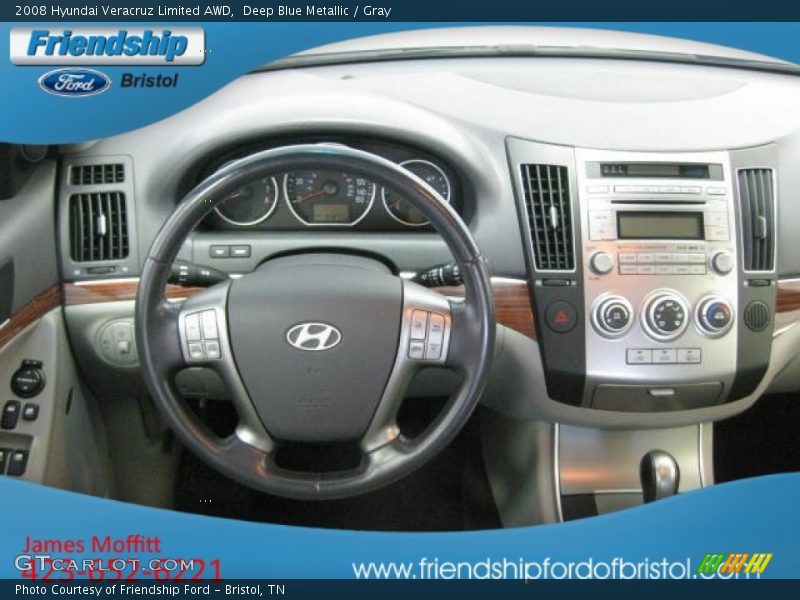 Deep Blue Metallic / Gray 2008 Hyundai Veracruz Limited AWD