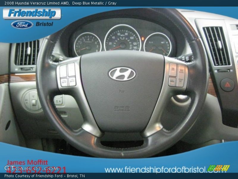 Deep Blue Metallic / Gray 2008 Hyundai Veracruz Limited AWD