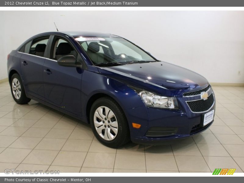 Blue Topaz Metallic / Jet Black/Medium Titanium 2012 Chevrolet Cruze LS