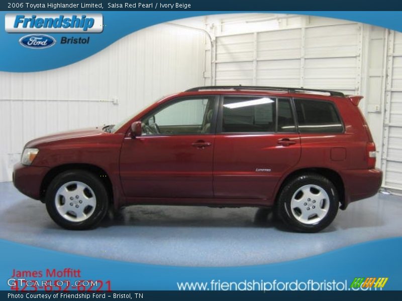 Salsa Red Pearl / Ivory Beige 2006 Toyota Highlander Limited