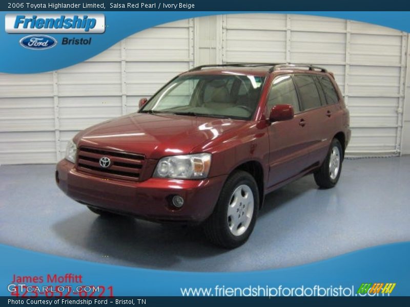 Salsa Red Pearl / Ivory Beige 2006 Toyota Highlander Limited