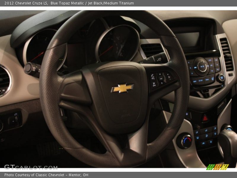 Blue Topaz Metallic / Jet Black/Medium Titanium 2012 Chevrolet Cruze LS