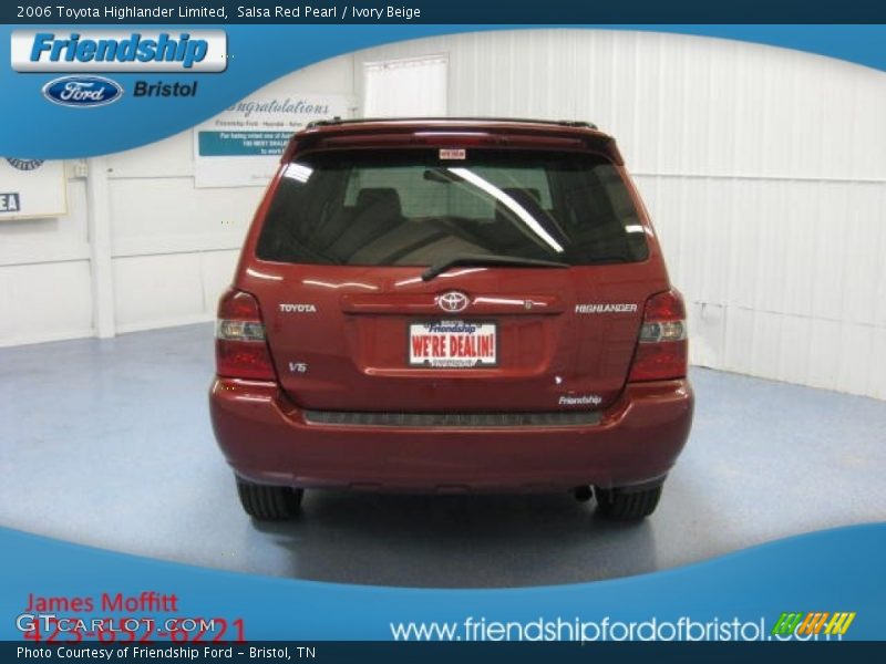 Salsa Red Pearl / Ivory Beige 2006 Toyota Highlander Limited