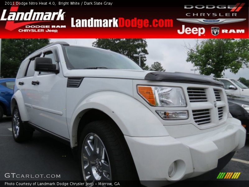 Bright White / Dark Slate Gray 2011 Dodge Nitro Heat 4.0