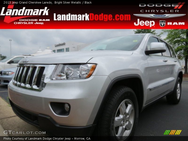 Bright Silver Metallic / Black 2013 Jeep Grand Cherokee Laredo