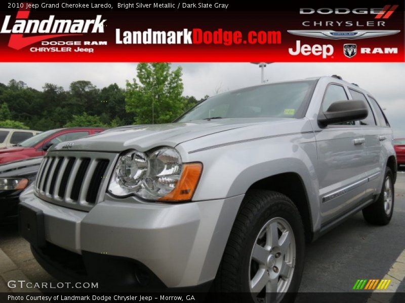 Bright Silver Metallic / Dark Slate Gray 2010 Jeep Grand Cherokee Laredo
