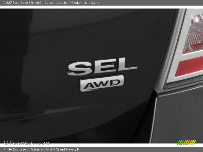 Carbon Metallic / Medium Light Stone 2007 Ford Edge SEL AWD