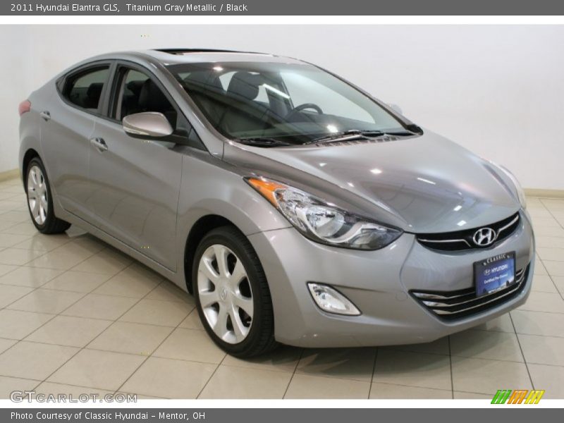Titanium Gray Metallic / Black 2011 Hyundai Elantra GLS