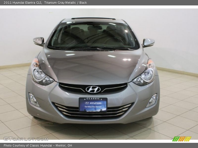 Titanium Gray Metallic / Black 2011 Hyundai Elantra GLS