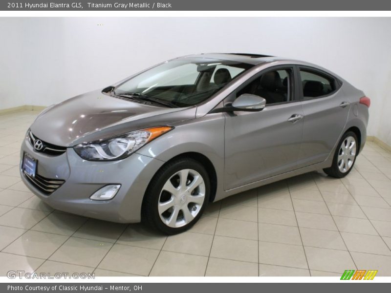 Titanium Gray Metallic / Black 2011 Hyundai Elantra GLS