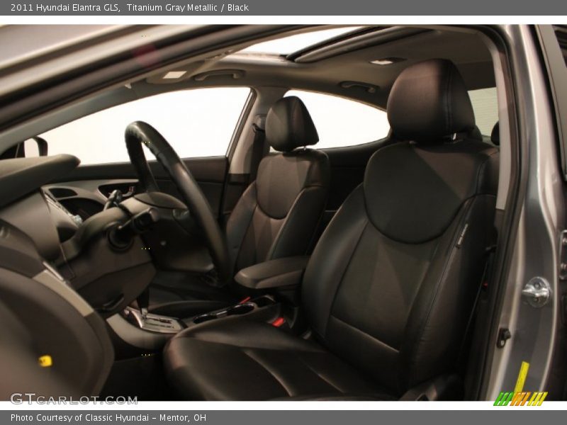 Titanium Gray Metallic / Black 2011 Hyundai Elantra GLS