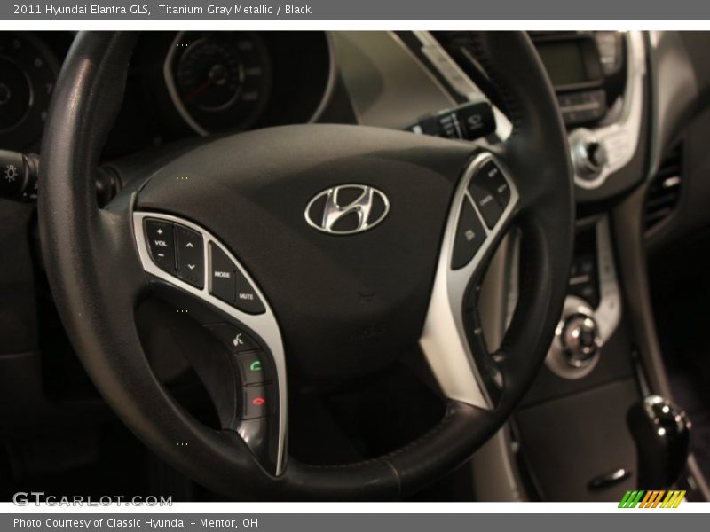 Titanium Gray Metallic / Black 2011 Hyundai Elantra GLS