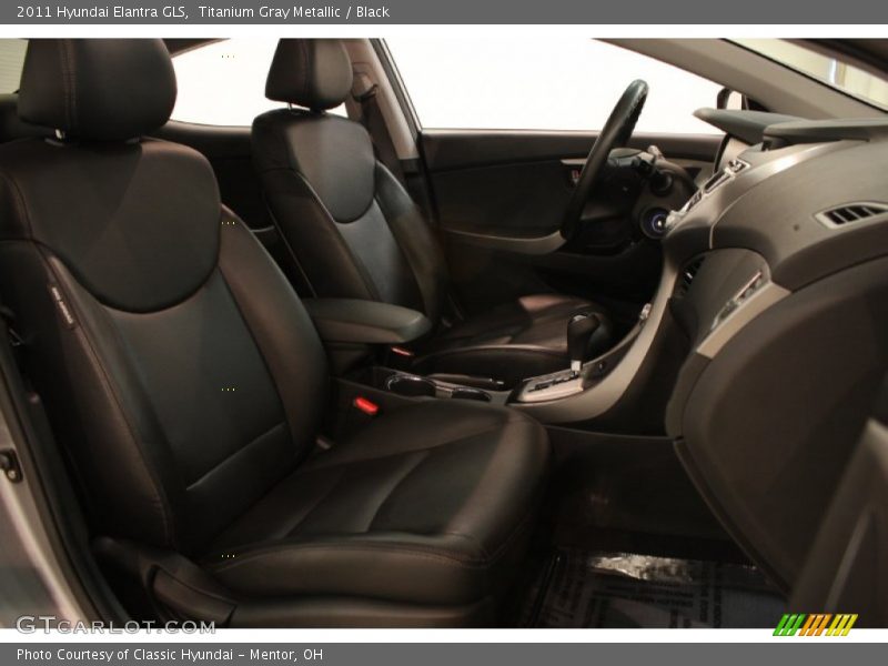 Titanium Gray Metallic / Black 2011 Hyundai Elantra GLS