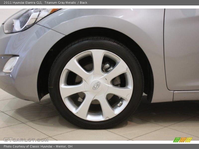 Titanium Gray Metallic / Black 2011 Hyundai Elantra GLS