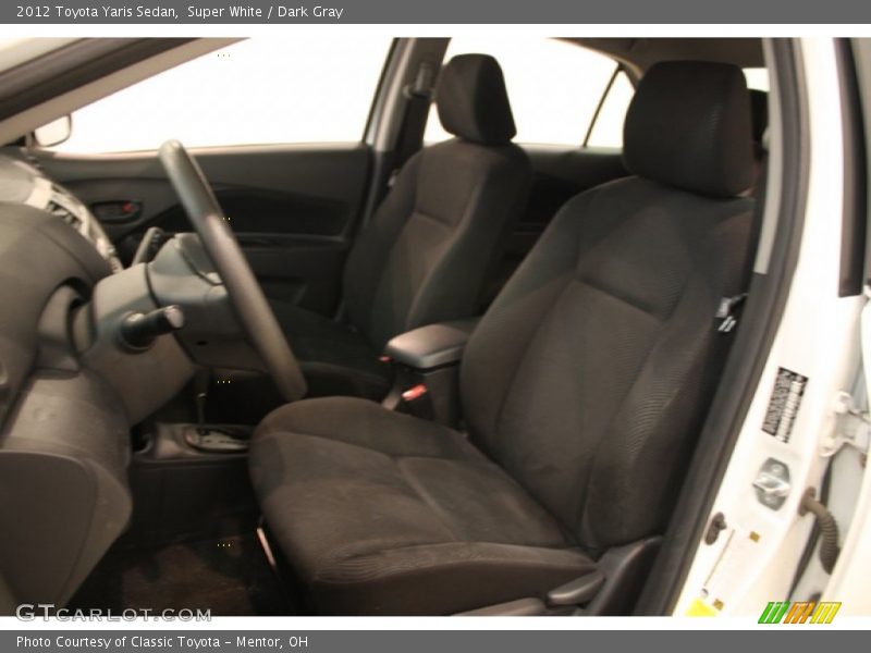 Super White / Dark Gray 2012 Toyota Yaris Sedan