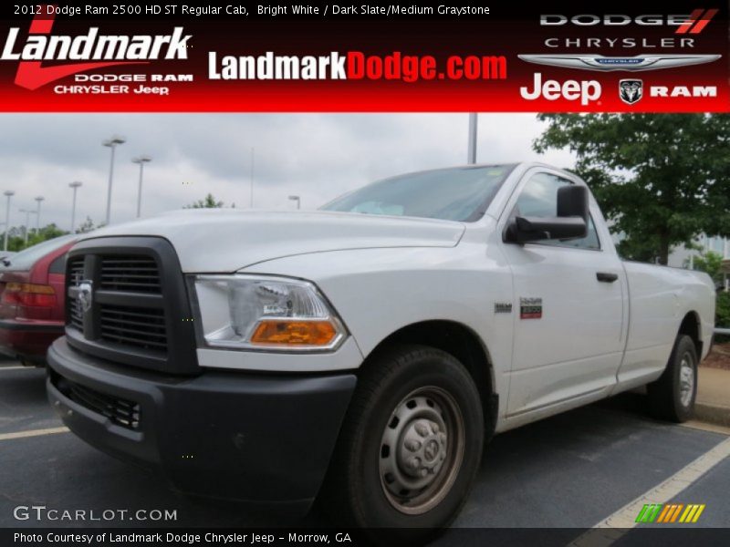 Bright White / Dark Slate/Medium Graystone 2012 Dodge Ram 2500 HD ST Regular Cab