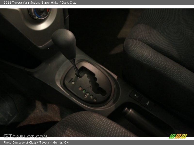 Super White / Dark Gray 2012 Toyota Yaris Sedan