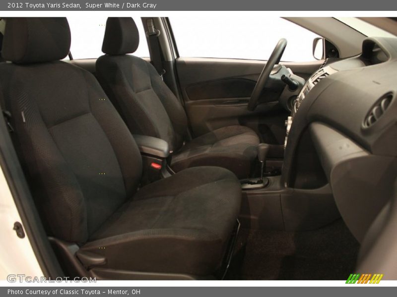 Super White / Dark Gray 2012 Toyota Yaris Sedan
