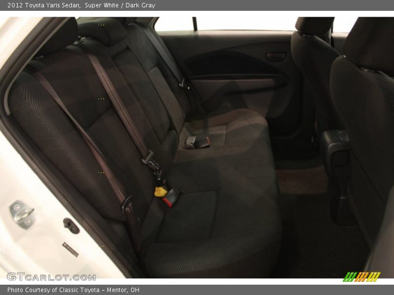Super White / Dark Gray 2012 Toyota Yaris Sedan