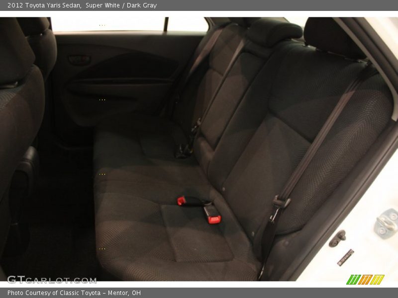 Super White / Dark Gray 2012 Toyota Yaris Sedan