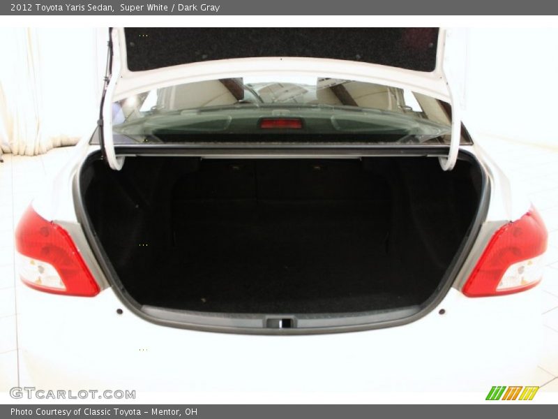 Super White / Dark Gray 2012 Toyota Yaris Sedan