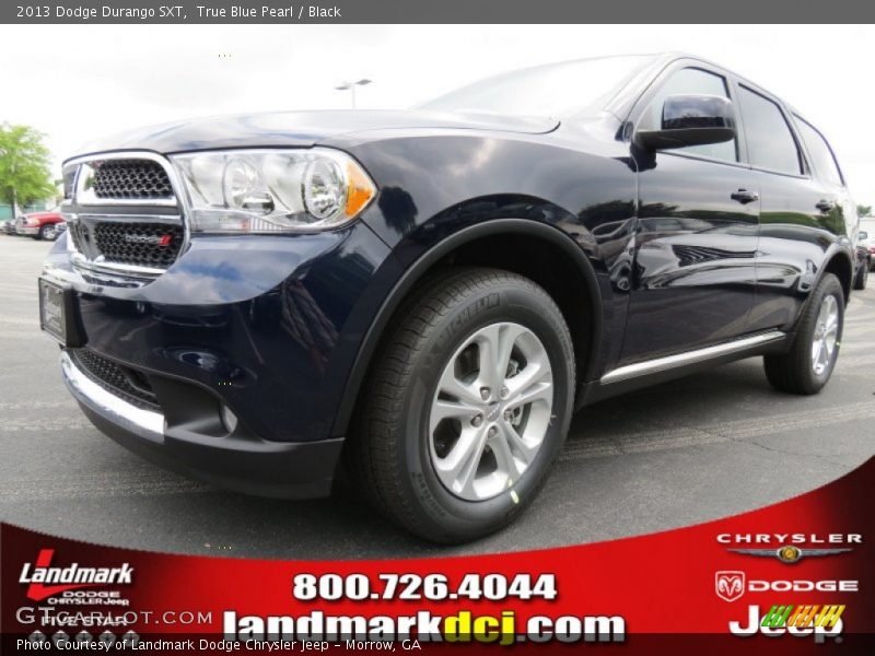 True Blue Pearl / Black 2013 Dodge Durango SXT