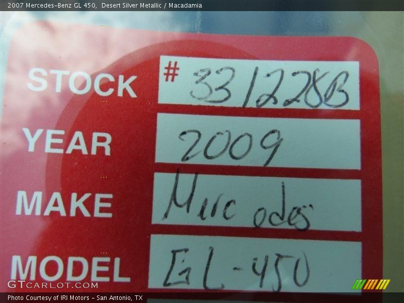 Desert Silver Metallic / Macadamia 2007 Mercedes-Benz GL 450
