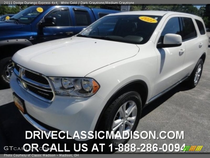 White Gold / Dark Graystone/Medium Graystone 2011 Dodge Durango Express 4x4