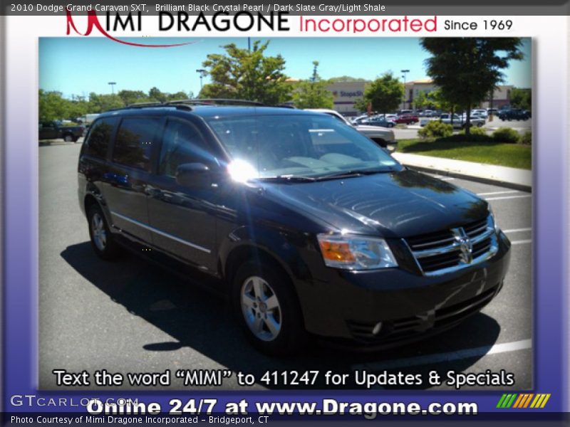 Brilliant Black Crystal Pearl / Dark Slate Gray/Light Shale 2010 Dodge Grand Caravan SXT