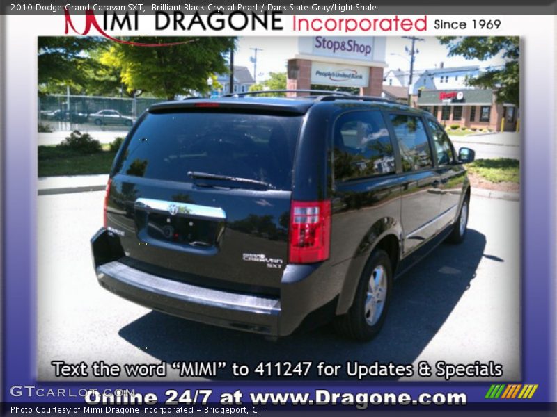 Brilliant Black Crystal Pearl / Dark Slate Gray/Light Shale 2010 Dodge Grand Caravan SXT