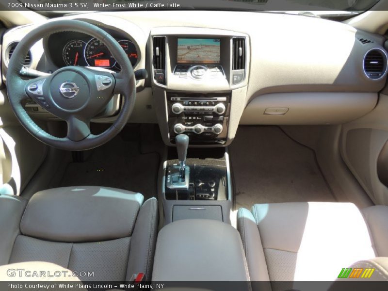 Winter Frost White / Caffe Latte 2009 Nissan Maxima 3.5 SV