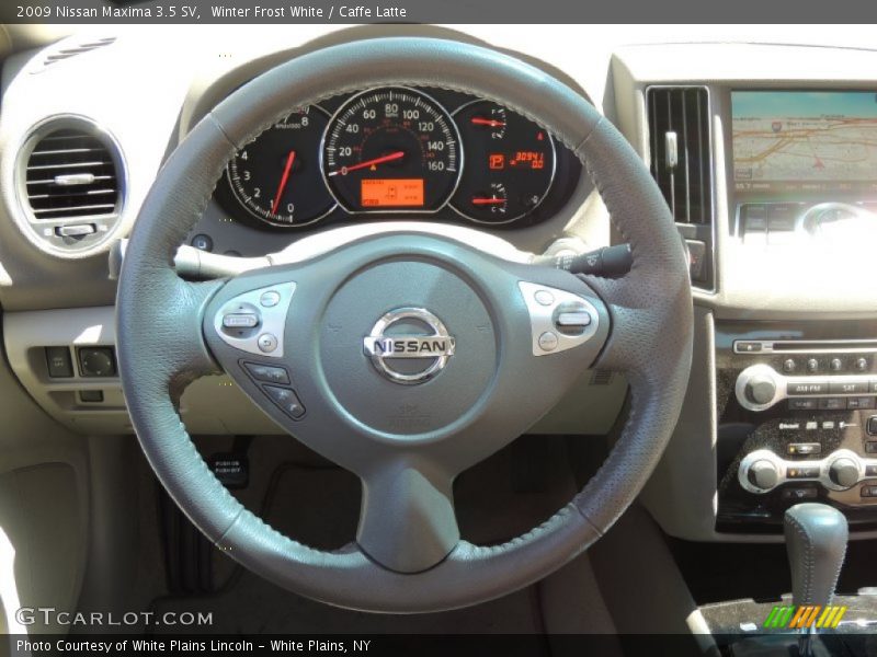Winter Frost White / Caffe Latte 2009 Nissan Maxima 3.5 SV
