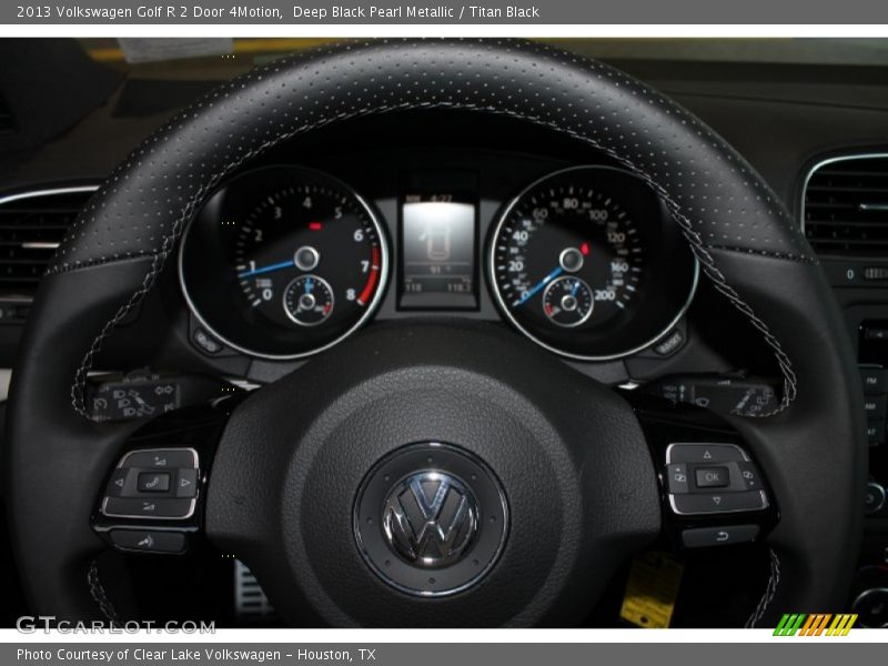 Deep Black Pearl Metallic / Titan Black 2013 Volkswagen Golf R 2 Door 4Motion