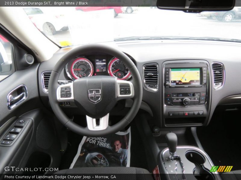 Bright White / Black 2013 Dodge Durango SXT