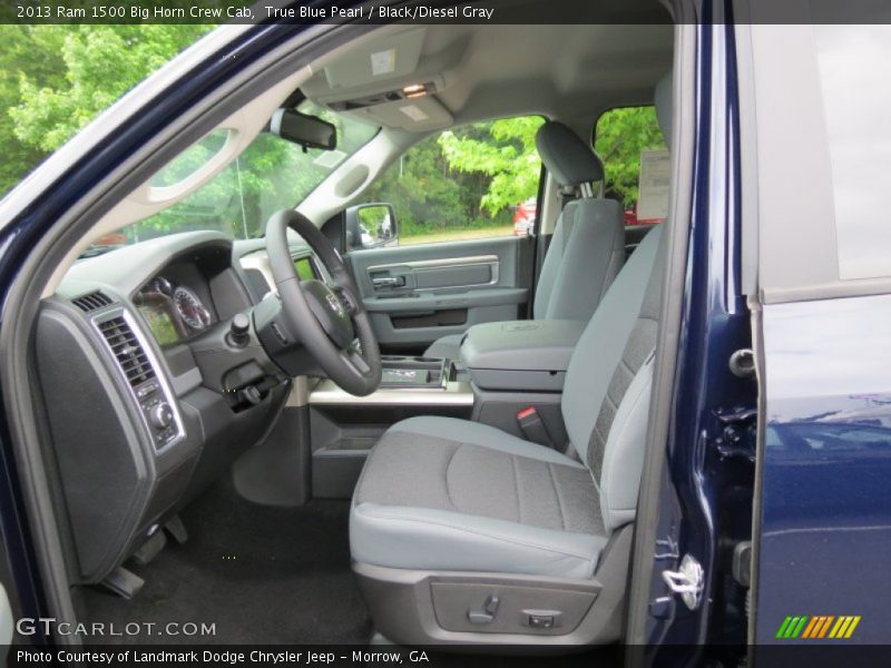 True Blue Pearl / Black/Diesel Gray 2013 Ram 1500 Big Horn Crew Cab