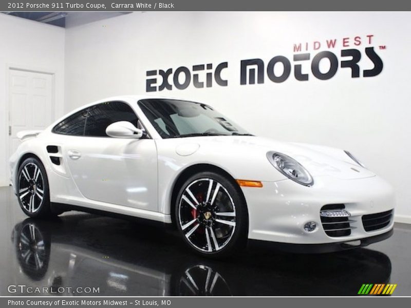Carrara White / Black 2012 Porsche 911 Turbo Coupe