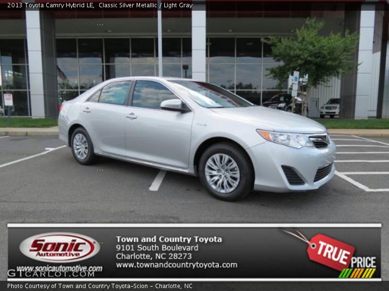 Classic Silver Metallic / Light Gray 2013 Toyota Camry Hybrid LE