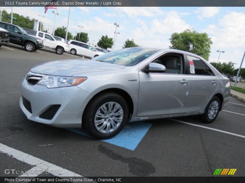 Classic Silver Metallic / Light Gray 2013 Toyota Camry Hybrid LE
