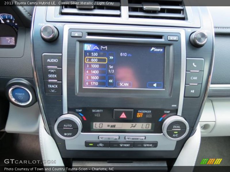 Classic Silver Metallic / Light Gray 2013 Toyota Camry Hybrid LE