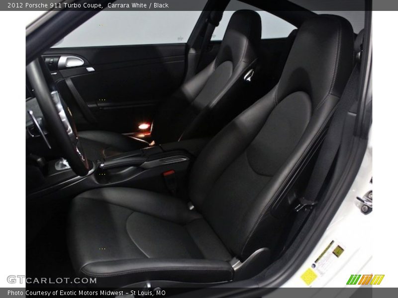 Front Seat of 2012 911 Turbo Coupe