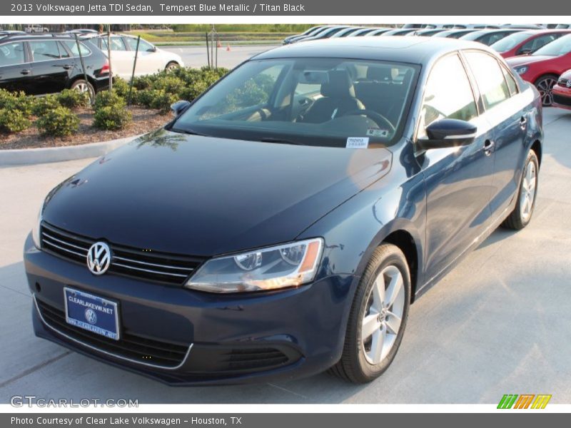 Tempest Blue Metallic / Titan Black 2013 Volkswagen Jetta TDI Sedan