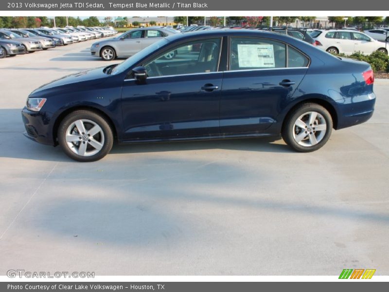 Tempest Blue Metallic / Titan Black 2013 Volkswagen Jetta TDI Sedan