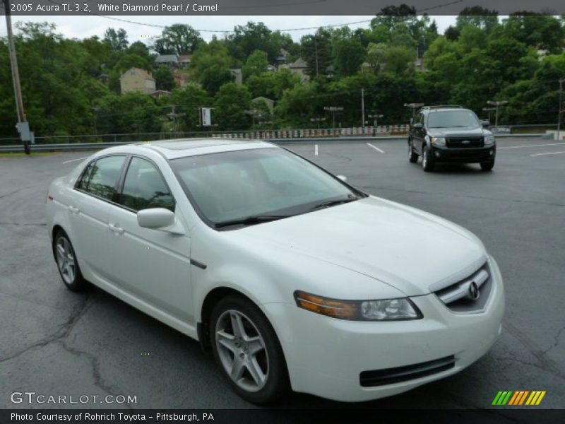 White Diamond Pearl / Camel 2005 Acura TL 3.2