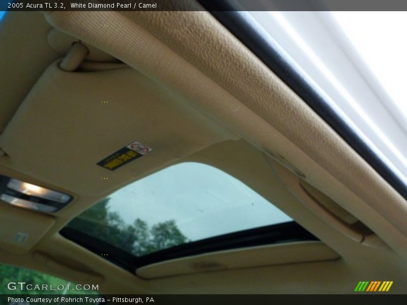 White Diamond Pearl / Camel 2005 Acura TL 3.2