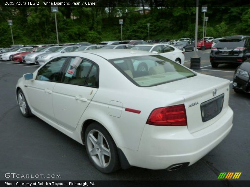 White Diamond Pearl / Camel 2005 Acura TL 3.2
