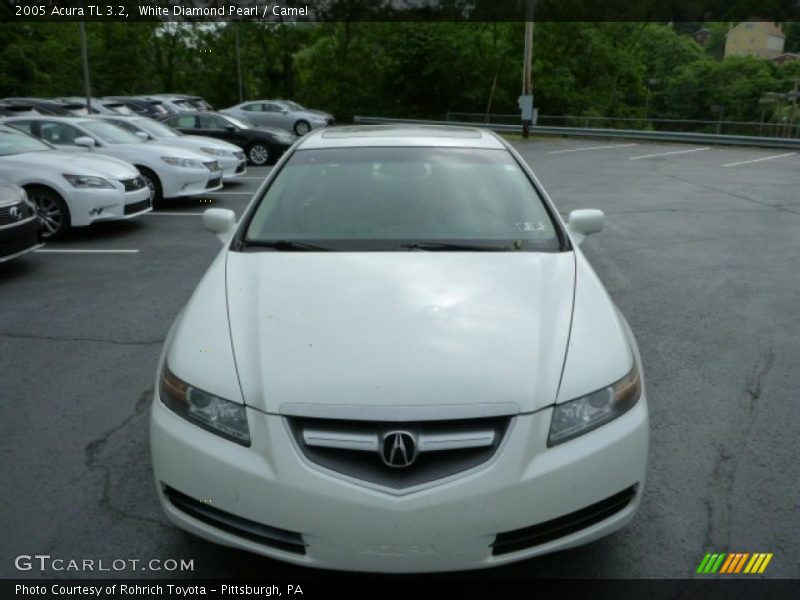 White Diamond Pearl / Camel 2005 Acura TL 3.2